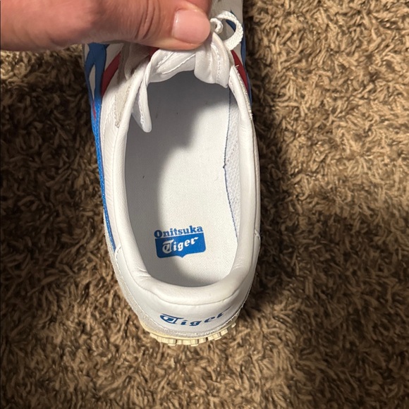 Onitsuka Tiger by Asics Beige and Blue Women's Sneakers - Picture 3 of 5